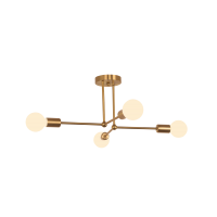 Люстра лофт VELMAX V-CL-LINE1-G, max 60W*4, E27, золота 23-12-21