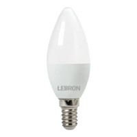 Світлодіодна LED лампа LEBRON L-С37, 6W, 220V, Е14, 4100K, 480Lm 11-13-17