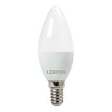 Светодиодная лампа LEBRON L-С37, 6W, 220V, Е14, 4100K, 480Lm 11-13-17