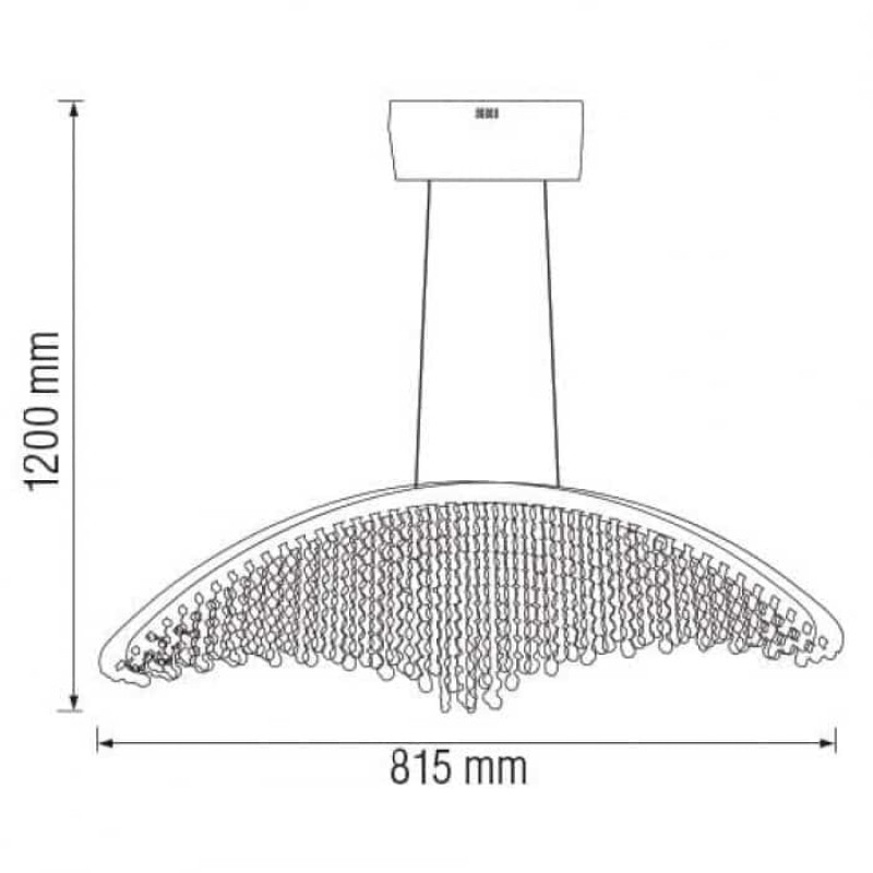 Люстра світлодіодна 24W 4000K 1680Lm 180-260V 815х1200мм кришталь VOYAGER-24 019-041-0024-010 Horoz