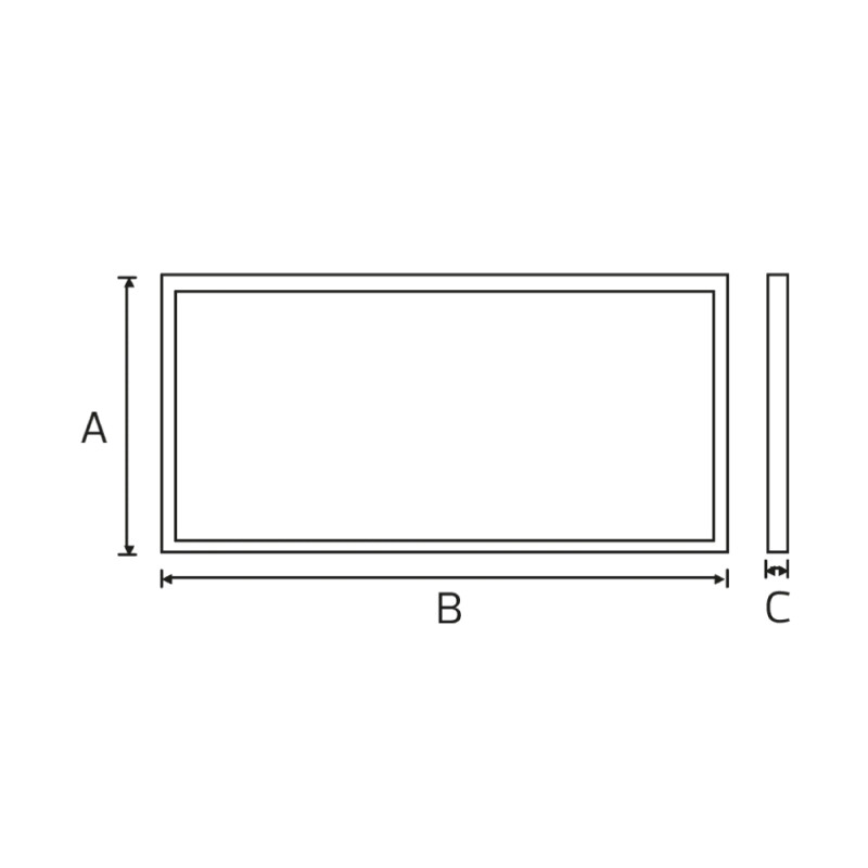 Накладная панель светодиодная 36W 6400K 3000Lm 175-265V 300x600x38мм. PROTEUS-36 (056-014-0036-050)