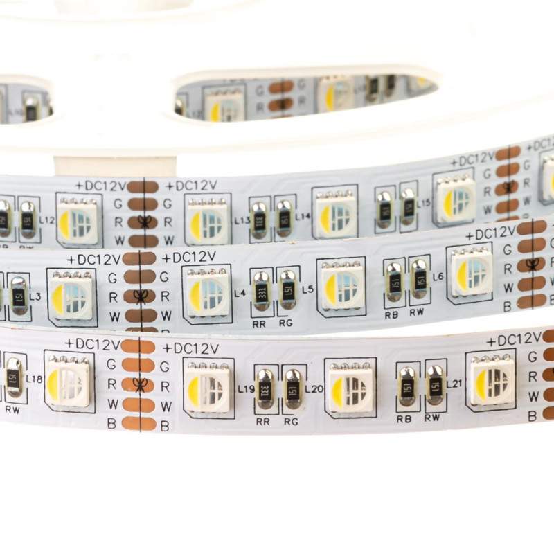 Светодиодная лента 14.4W/m 12V RGBW AVT smd5050 60LED/м IP20 ( 1017958 ) 5м