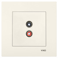 Аудіорозетка для динаміків кремова VIKO Karre 90960137