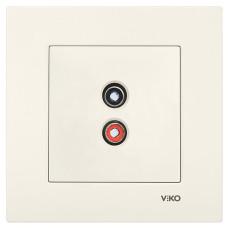 Аудіорозетка для динаміків кремова VIKO Karre 90960137