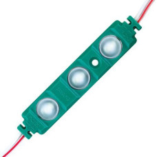 Светодиодный модуль BRT XG194 5630-3led 1,5W GREEN 12v IP65 зеленый с линзой полусфера XG191 LM-12-1.5-5630-7515