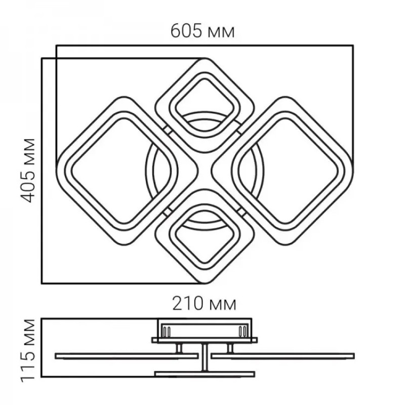 Светодиодный накладной смарт светильник Ardero AL6445ARD RAIN 60Вт белый 80703