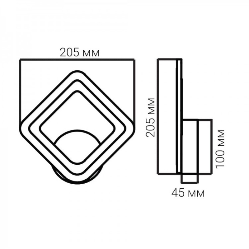 Светодиодный накладной светильник-бра Ardero AL6441ARD RAIN 10Вт белый 80701