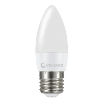 Светодиодная LED лампа VELMAX V-C37, 6W, E27, 4100K, 600Lm, EMC 21-13-46
