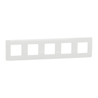 Рамка 5-местная Unica Studio белая Schneider Electric NU201018