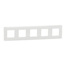Рамка 5-местная Unica Studio белая Schneider Electric NU201018