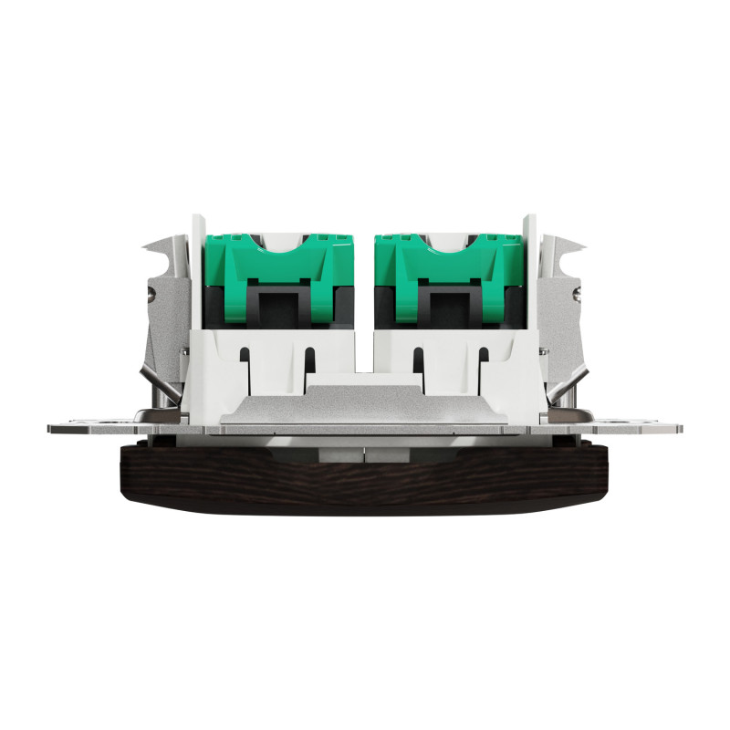 Розетка подвійна комп'ютерна RJ45 CAT 5E UTP Венге Sedna Elements Schneider Electric SDD181452