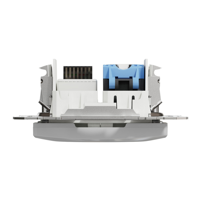 Розетка телекоммуникационная RJ45+RJ11 6UTP алюминий Sedna Design & Elements SDD113468