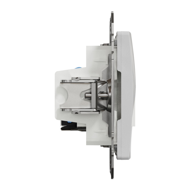 Розетка телекоммуникационная RJ45+RJ11 6UTP алюминий Sedna Design & Elements SDD113468