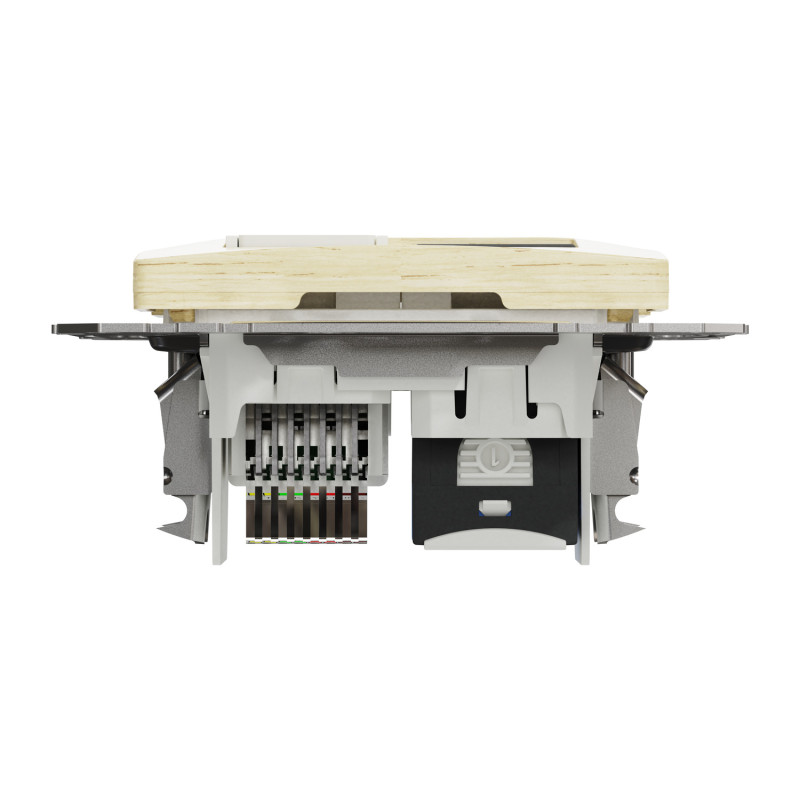 Розетка телекоммуникационная RJ45+RJ11 6UTP береза Sedna Design & Elements SDD180468