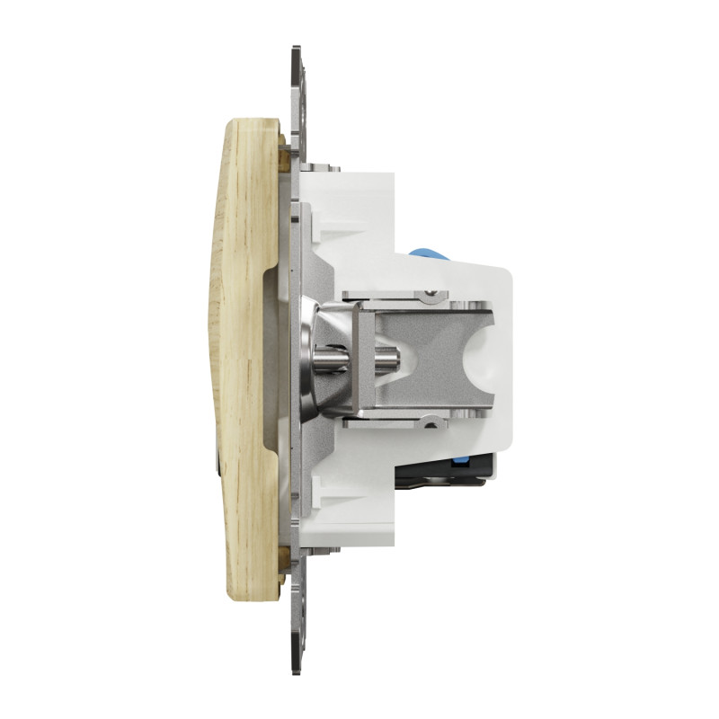 Розетка телекоммуникационная RJ45+RJ11 6UTP береза Sedna Design & Elements SDD180468