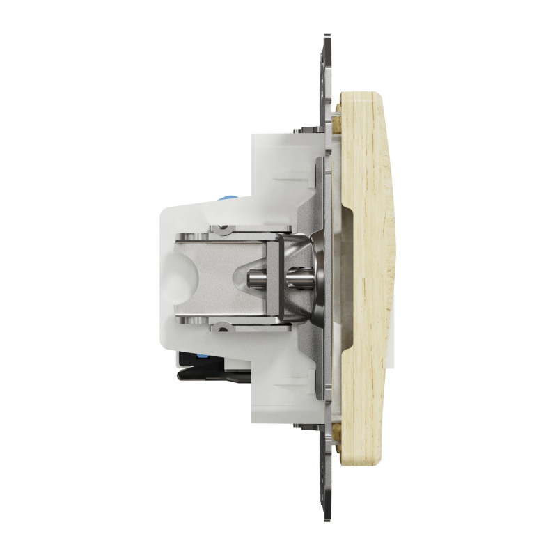 Розетка телекоммуникационная RJ45+RJ11 6UTP береза Sedna Design & Elements SDD180468