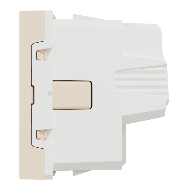 Розетка с ж/к без шторок 16А (винтовые зажимы) Unica New бежевая Schneider Electric NU303644