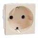 Розетка с ж/к без шторок 16А (винтовые зажимы) Unica New бежевая Schneider Electric NU303644