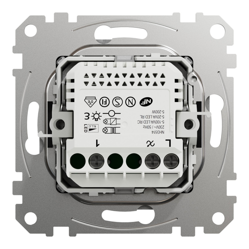 Светорегулятор поворотный LED 230В 100Вт Алюминий Sedna Design Schneider Electric SDD113502