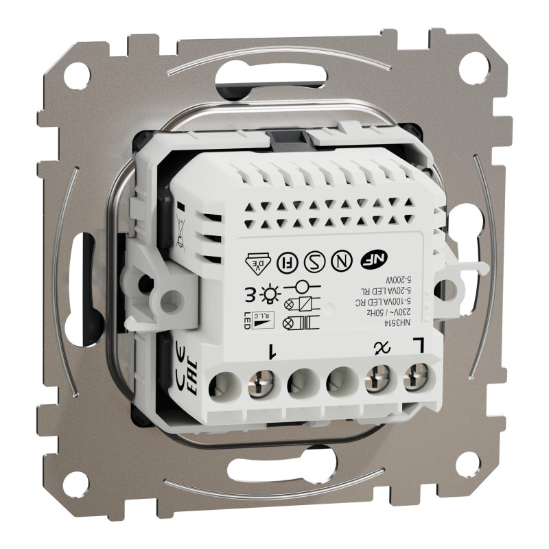 Светорегулятор поворотный LED 230В 100Вт Черный Sedna Design Schneider Electric SDD114502