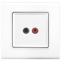 Аудіорозетка для динаміків VIKO Linnera Біла (90400037)