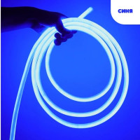 Гнучкий неон NEON LEBRON L-NS, 300°, 14мм, SMD 2835, 120LED 7W/m, AC220V, синій, ІР65 25м