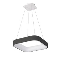 Підвісний LED світильник-люстра з пультом VELMAX V-PL-VERONA-S, max 80W, 3000K-6500K, 5200Lm, чорний (23-46-37-1)