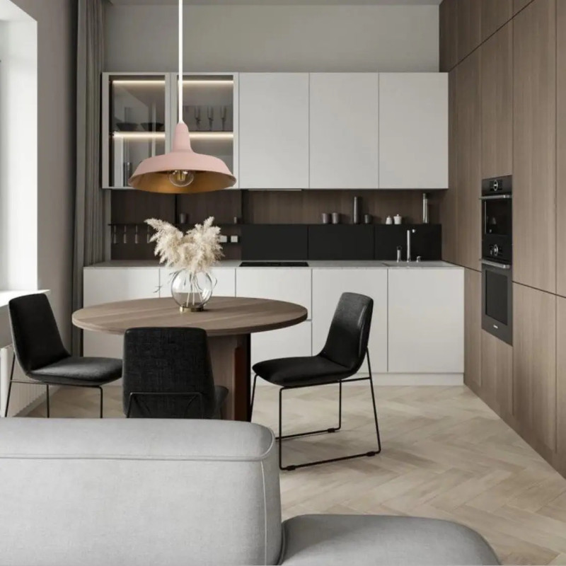 Подвесной светильник Interees с плафоном круглой формы под лампу Е27 розовый IP20 V HN8061S PINK