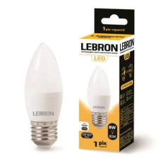 Светодиодная LED лампа LEBRON L-С37, 8W, 220V, Е27, 4100K, 720Lm 11-13-58