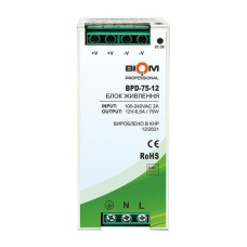 Блок питания PROFESSIONAL DC12 75W BPD-75-12 6,5A под DIN-рейку