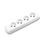 Колодка X-tendia 4гн., з захистними шторками, сіра Panasonic WLTB02402GR-UA