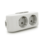 Колодка X-tendia із заземленням 2 гн., з захистними шторками, сіра Panasonic WLTB04202GR-UA