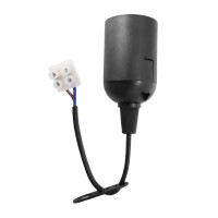 Патрон Е27 пластик VL280+провод 180мм черный Violux (950019)