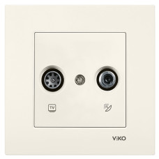 Спутниковая розетка SAT Viko Karre кремовая (90960185)