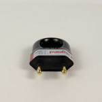 Вилка Legrand без заземлення 6A чорна з кільцем ( 050163 )