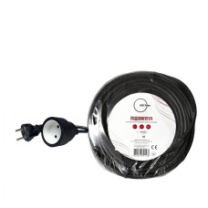 Удлинитель бытовой ECO LIGHT черный ПВС 2*1,5 10м МЕГАтек