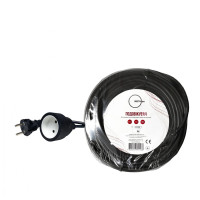 Удлинитель бытовой ECO LIGHT черный ПВС 2*1,5 50м МЕГАтек