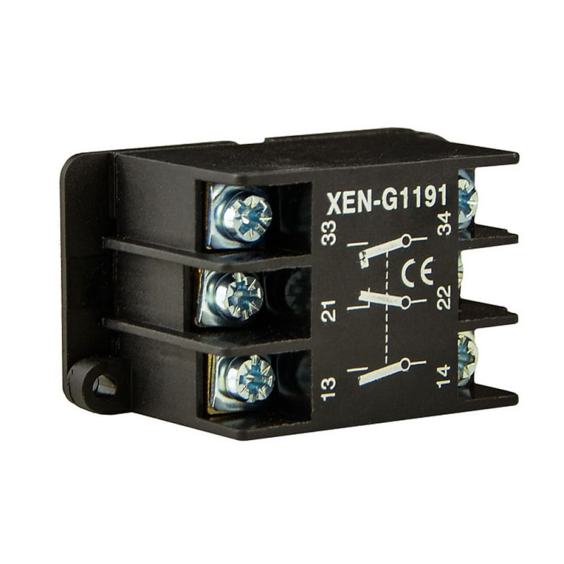 Блок- контакт XEN-G1191 до XAL-B3, 1NO+1NC+1NO (2 швидкості) АСКО A0140050030