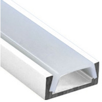 Профиль алюминиевый (белый) LEBRON L-SP светодиодный накладной, матовая линза (комплект) 2 м 13-78-67