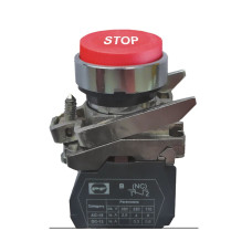 Кнопка Стоп металлическая 1NC красная выступ Промфактор (FP4-BL4342)