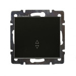 Выключатель одноклавишный проходной LEZARD Rain антрацит 703-4288-105