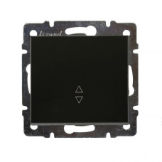 Выключатель одноклавишный проходной LEZARD Rain антрацит 703-4288-105