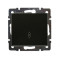 Выключатель одноклавишный проходной LEZARD Rain антрацит 703-4288-105