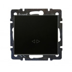 Выключатель одноклавишный промежуточный LEZARD Rain антрацит 703-4288-107