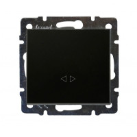 Выключатель одноклавишный промежуточный LEZARD Rain антрацит 703-4288-107