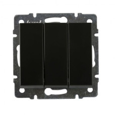 Выключатель трехклавишный LEZARD Rain антрацит 703-4288-109