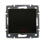 Выключатель одноклавишный с подсветкой LEZARD Rain антрацит 703-4288-111