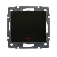Выключатель одноклавишный с подсветкой LEZARD Rain антрацит 703-4288-111