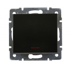 Выключатель одноклавишный с подсветкой LEZARD Rain антрацит 703-4288-111
