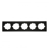 Рамка пятерная горизонтальная LEZARD Rain антрацит 703-4242-150